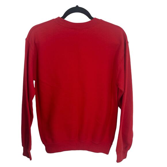 Dyna Smiles Women’s Red Graphic Afro Ornament Christmas Sweatshirt Size Small S - Picture 6 of 8